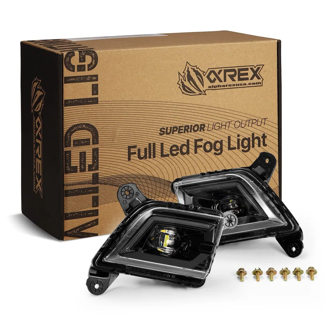 210017 – ALPHAREX USA Driving/ Fog Light, LED Bulb Dual Color LUXX Chip Trapezoid 12.2 Watt Projector Beam 720 Lumen ...